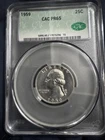 1959 Washington Quarter 25c CAC PR65 Proof 90% Silver Gem Ultra Premium