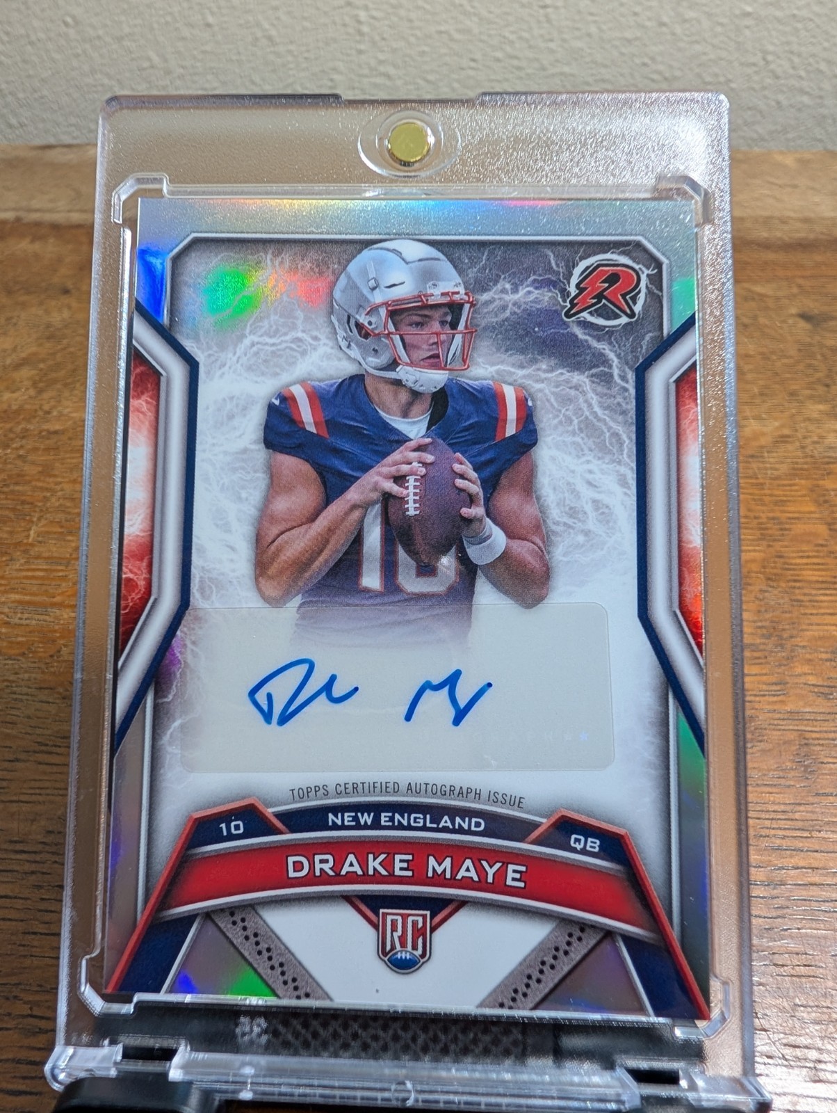 2024 Topps Resurgence -Drake Maye #RRS-DM Silver Static Refractor Auto (AU, RC)