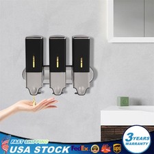 Wall Mount Bathroom Shower Soap shampoo conditioner dispenser organizer 3 Bottle
