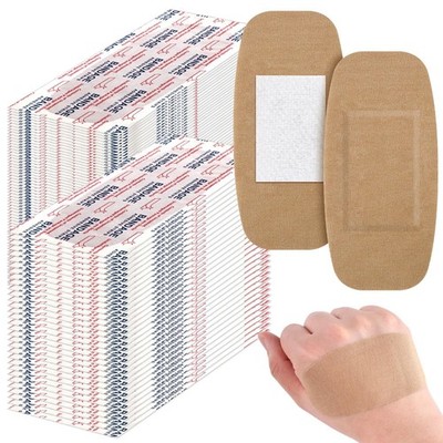 Sinmoe 200 Pcs Large Bandages Bulk Big Flexible Adhesive Wound Care Fabric Ba...