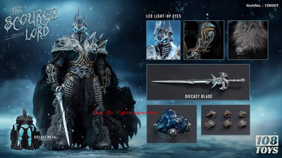 108Toys WOW Lich King 1/6 Action Figure Collection Model LED Eyes INSTOCK