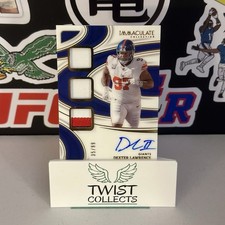 Dexter Lawrence TRIPLE PATCH AUTO 35/99 2025 Immaculate NFL #IPCA-DLE