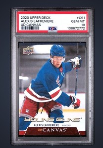 2020 Upper Deck Alexis Lafreniere Young Guns UD Canvas #C91 PSA 10 GEM MT