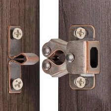 8/12Pcs Set Double Ball Roller Latches Cabinet Door Cupboard Closet Catch Latch