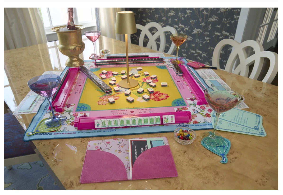 Oh My Mahjong Spring Fling Brook Wright Mahjong Mat