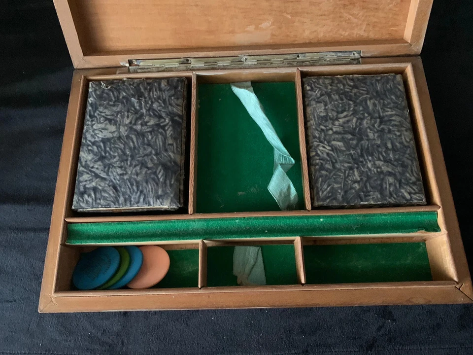 🔴 CARTE GIOCO REPUBBLICA 1951 francesi scatola sigle ARGENTO vintage - Immagine 2 di 4