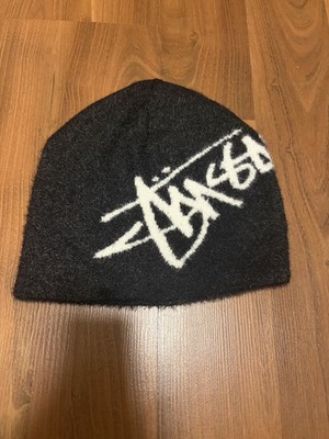 Stussy Black Brushed Skullcap Beanie