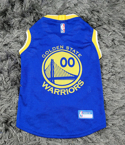 Pets First Golden State Warriors Dog Jersey Large NBA Blue Mesh Shirt Basketball