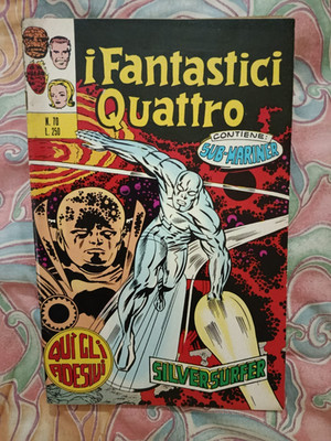 FANTASTIC FOUR 72 ITALIAN EDITION KIRBY ICON COVER SILVER SURFER FN RARE 1973