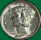 1940-S Mercury Dime Brilliant Uncirculated BU Coin #41721