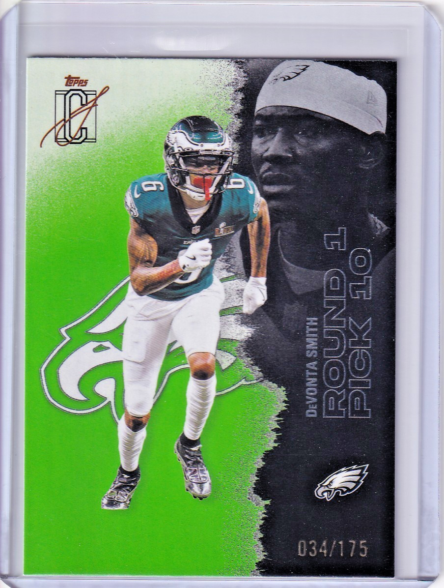 2025 Topps Signature Class GREEN 34/175 DeVonta Smith #94 EAGLES COLOR MATCH