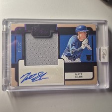 2025 Panini Three and Two Matt Shaw RC Jersey PATCH /32 Auto RELIC Rookie