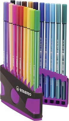 STABILO Premium-Filzstift Pen 68 ColorParade 20er Set Farbbrillanz 1 mm Spitze