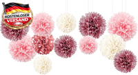 Seidenpapier Pompons FüR Hochzeiten Geburtstage Babypartys GrüN 12 StüCk
