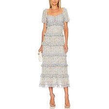 Show Me Your Mumu 'Colette' Blue Polyester Maxi Dress Size XS