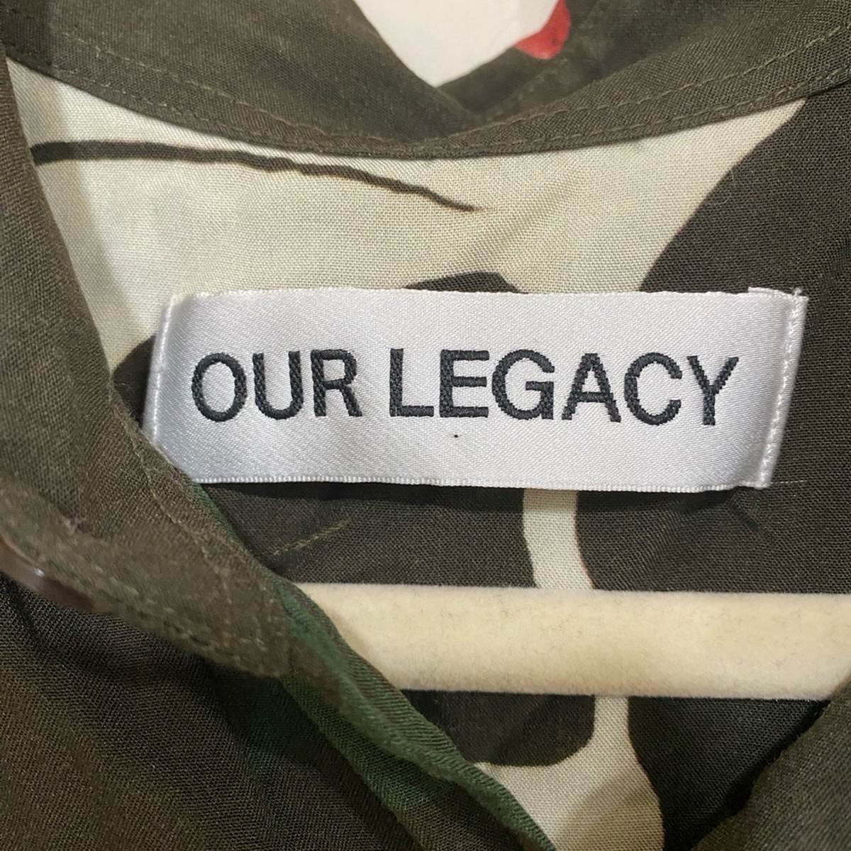 OUR LEGACY Above Printed Button Front Shirt Size 46 IT/FR Small