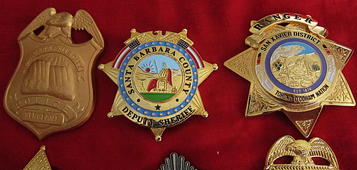 obsolete police badges, Convolut 6 x Abzeichen / OFFER / Super Angebot !