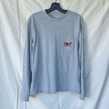 Vineyard Vines grey long sleeve pocket tee sz...
