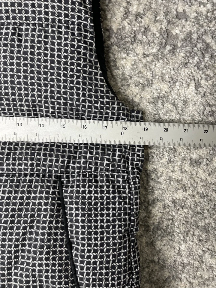 Chaleco Theory Mujer Pequeño Negro Blanco Plumón Puffer Patrón Geométrico Invierno Cremallera Foto 3 de 4