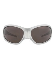 Balenciaga Womens Shield/Wrap Silver Silver Grey Fashion Designer Eyewear