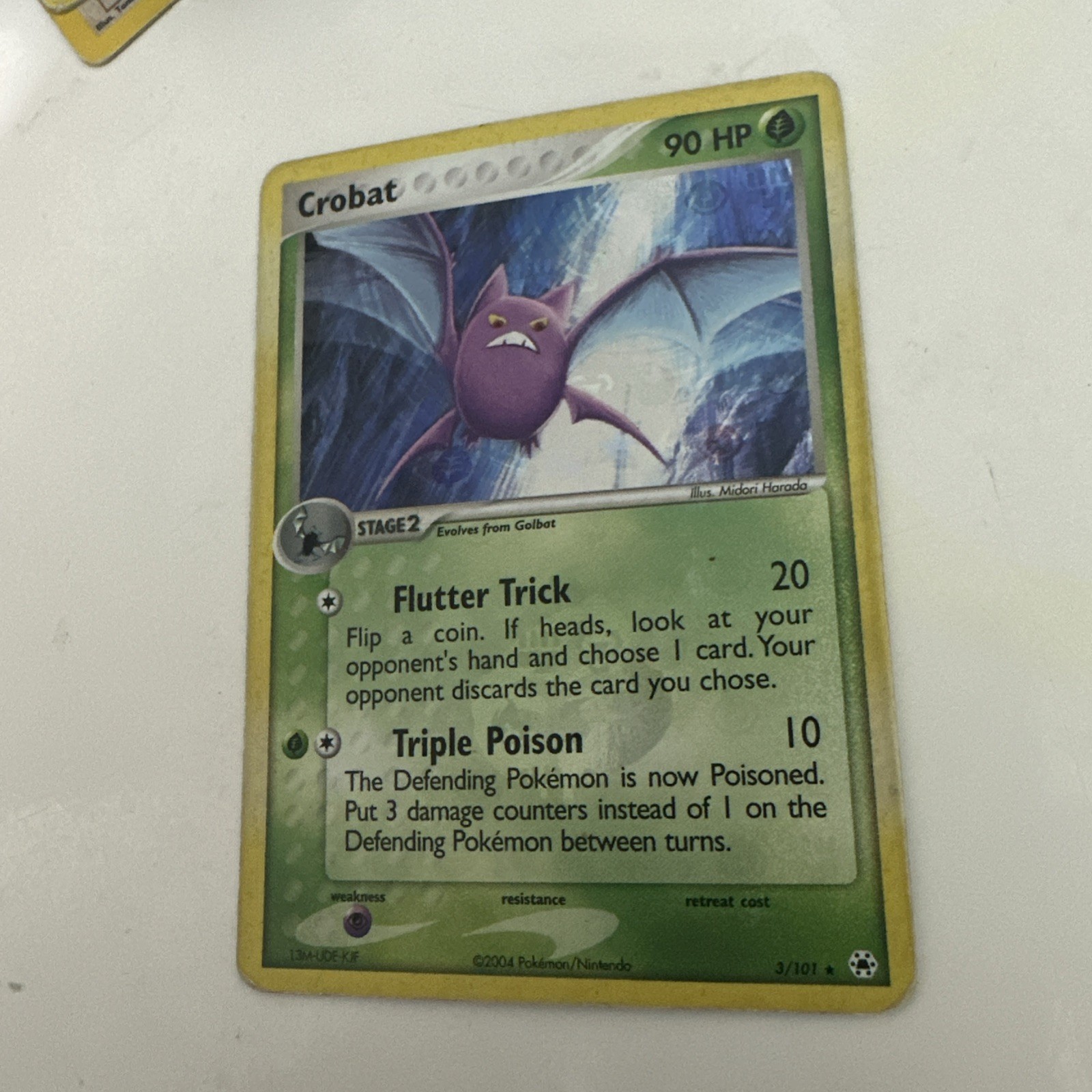 2004 POKEMON EX HIDDEN LEGENDS #3/101 CROBAT REVERSE HOLO
