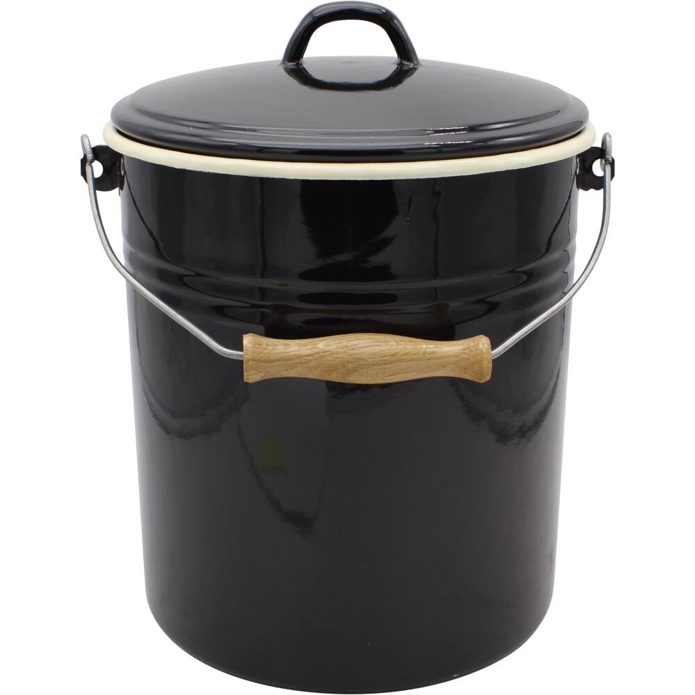 Krger Mlleimer Triest 10 schwarz mit Deckel 10090₽