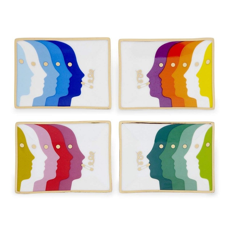 Jonathan Adler Atlas Petit Trays Set of 4 NIB