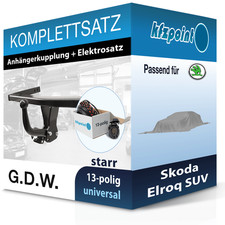 Für Skoda Elroq SUV 11.2024- G.D.W. Anhängerkupplung starr + 13polig E-Satz neu