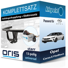 Für Opel Corsa E Fließheck 14- ORIS Anhängerkupplung starr + 13polig E-Satz neu