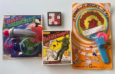Schylling Toy Lot Retro Lunar Launcher Paratrooper Number Slide Puzzle Gyrex VTG