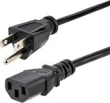 Power Cord AC Cable 3 ft PC Computer Monitor Printer 3 Prong