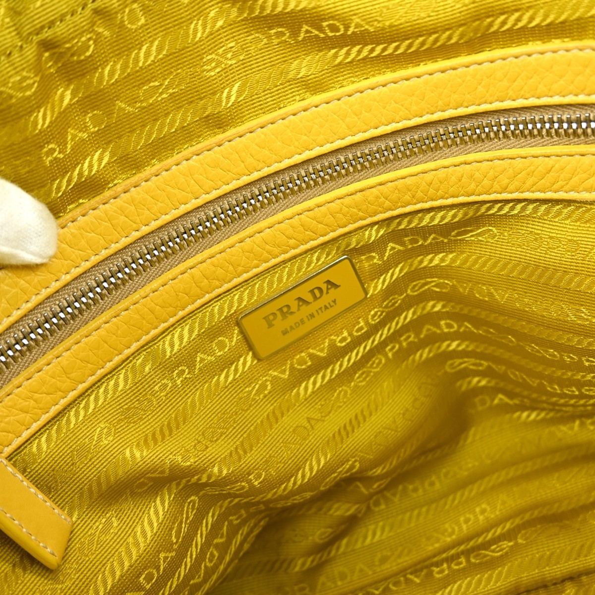 BUYIT PRADA YELLOW TOTE HANDBAG 53 BR0582 NQ03560 thumbnail 7