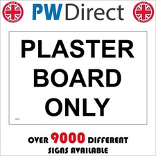 SIGN Plaster Board Only Construction Building Site Rubbish Skip Bin Waste GE361R