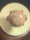 Natural Silicified Coral Fossil Flower Agate Ring/ Adjustable — photo 9