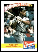 Rickey Henderson 1989 Topps Bazooka #14 New York Yankees FREE SHIP AutographDen