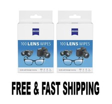 ZEISS Gentle and Thorough Cleaning Eyeglass Lens Cleaner Wipes, 100 Count 2 PACK