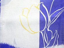 7677031: JAPANESE KIMONO / ANTIQUE KIMONO FOR SUMMER / CHECKERED TULIP PATTERN