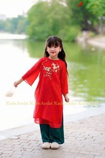 Girls Ao Dai Set - Lunar New Year Outfit for Girls - Ao dai for Tet - with Pants