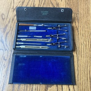 Vintage Dietzgen Commander Drawing Instruments Drafting Set, Made in USA-AS IS