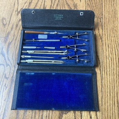 Vintage Dietzgen Commander Drawing Instruments Drafting Set, Made in USA-AS IS