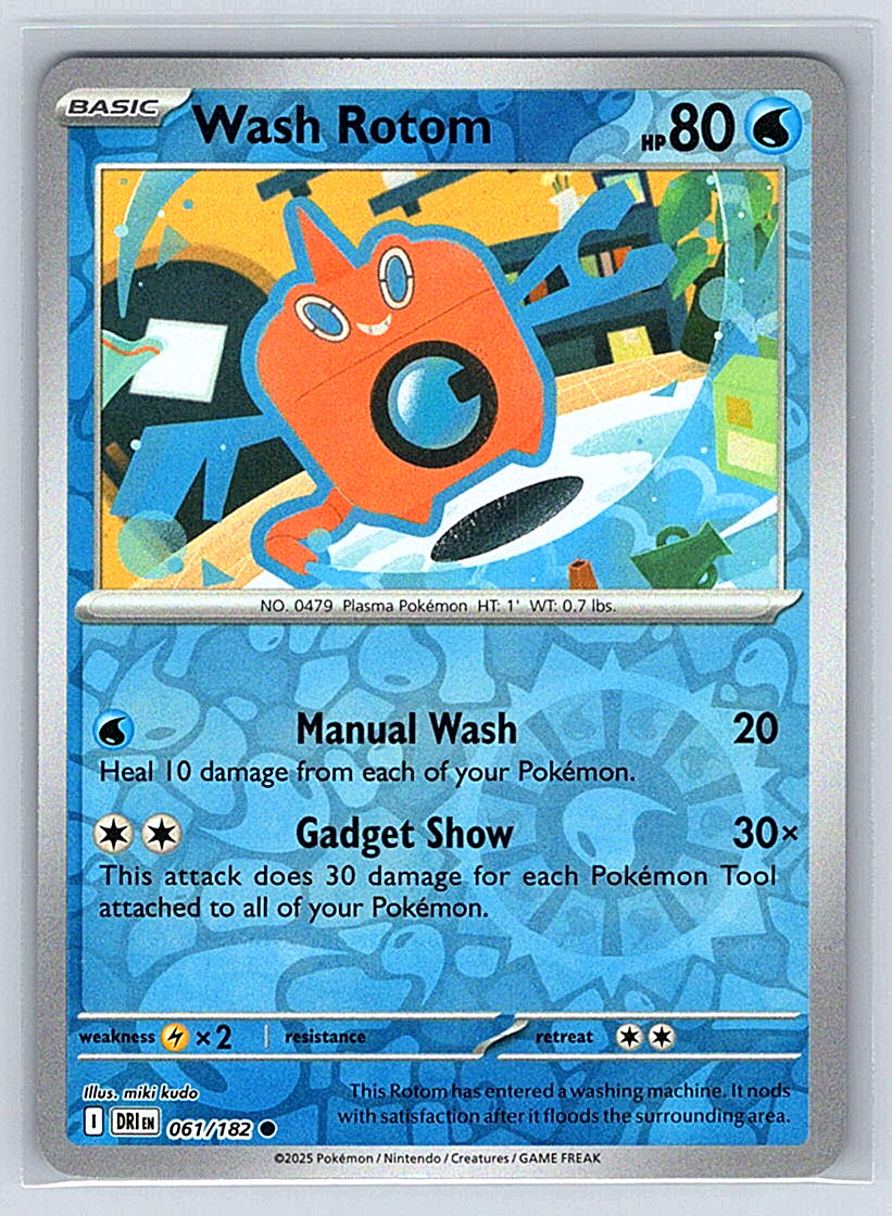 Wash Rotom [Reverse Holo] 061/182 Destined Rivals NM or LP Pokemon Card