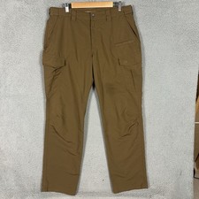 5.11 Tactical Fast-Tac Pants Men's 38x34 Battle Brown Regular Fit Ripstop Cargo