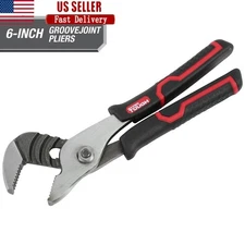 6 Inch Groove Joint Pliers Adjustable Jaws Ergonomic Grip Rust Resistant Tool US