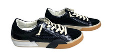 Dolce Vita Zina Sneakers Size 9.5 in the Onyx Embossed Leather Colorway. 