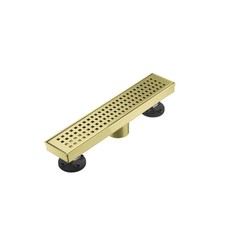 AVSIILE Linear Shower Floor Drain Brushed Gold 12 Inch Stainless Steel Bathroom