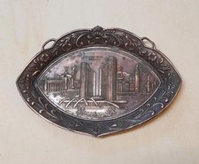 Vassoio Rame Vintage Canada Casa Loma. Lunghezza 19 Cm. Altezza 13 Cm.