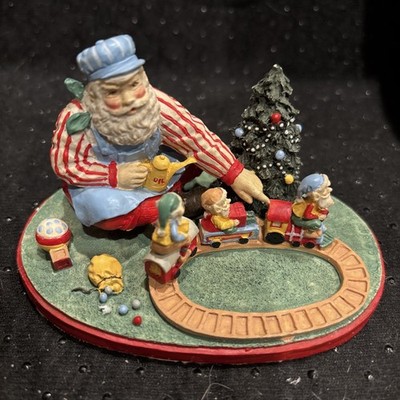 Possible Dreams SANTAS Simple Pleasures Santa Playing With ToyTrain Vintage 1992