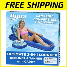 Aqua Deluxe Pool Lounger: Adjustable Backrest & Cupholder