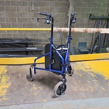 Drive Blue 3 Wheel Rollator Walker Folding Tri Walker With Bag