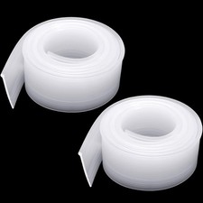 2 Roll Shower Door Bottom Seals,Clear Shower Sweep Door Seal Silicone Replacemen